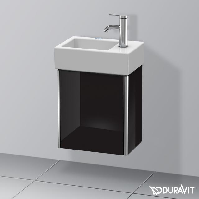 Duravit XSquare vanity unit for hand washbasin with 1 door black high gloss