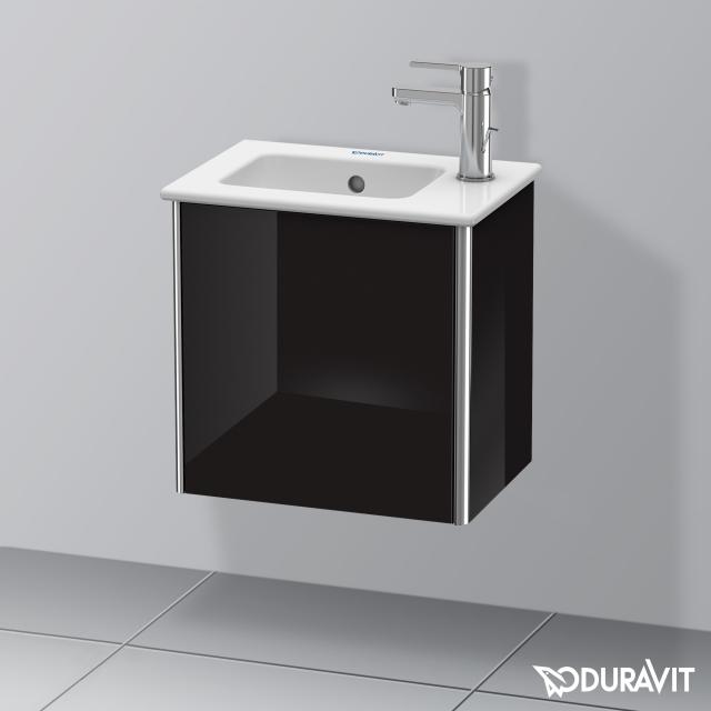 Duravit XSquare vanity unit for hand washbasin with 1 door front black high gloss / corpus black high gloss