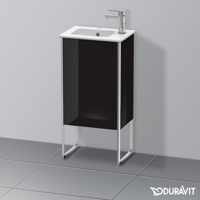 Duravit XSquare vanity unit for hand washbasin with 1 door black high gloss