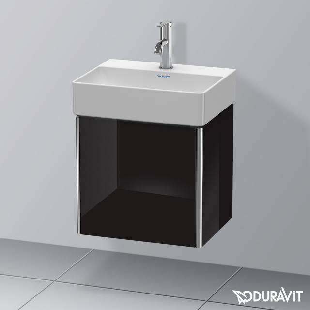 Duravit XSquare vanity unit for hand washbasin with 1 door front black high gloss / corpus black high gloss