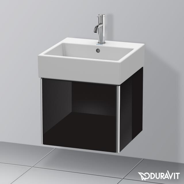 Duravit XSquare vanity unit with 1 pull-out compartment front black high gloss / corpus black high gloss, without interior system