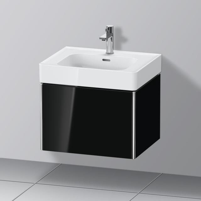 Duravit XSquare vanity unit with 1 pull-out compartment black high gloss, without interior system