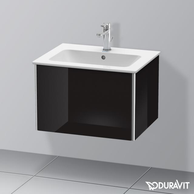Duravit XSquare vanity unit with 1 pull-out compartment front black high gloss / corpus black high gloss, without interior system
