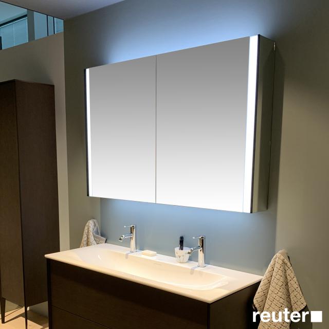 Duravit XViu mirror cabinet with LED lighting Icon Version, matt black
