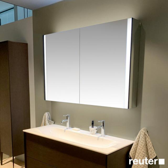 Duravit XViu mirror cabinet with lighting and 2 doors Sensor Version, matt black