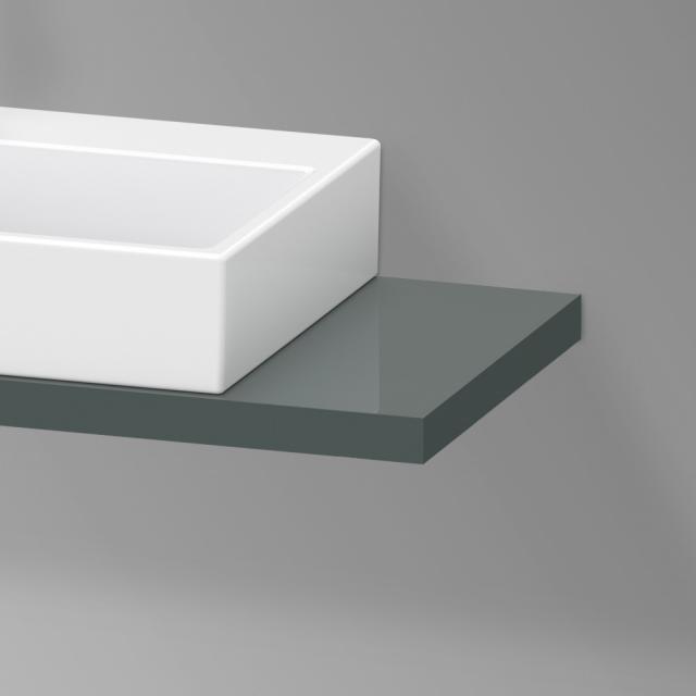 Duravit XViu Plan de toilette pour 1 lavabo à encastrer/à poser Compact gris dolomite ultra brillant
