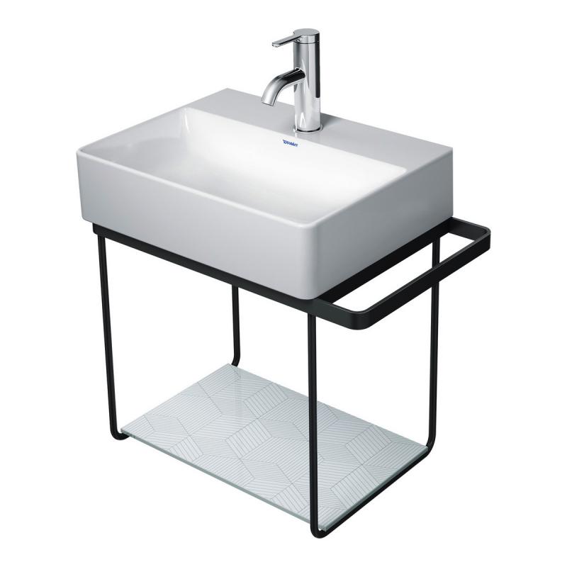 Duravit DuraSquare Plan de toilette métallique, modèle suspendu, pour lave-mains 45 cm, 0031104600