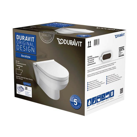 Toilet Seat Fits Duravit Durastyle Basic Stainless Steel Hinges Duoplast 2,3 KG