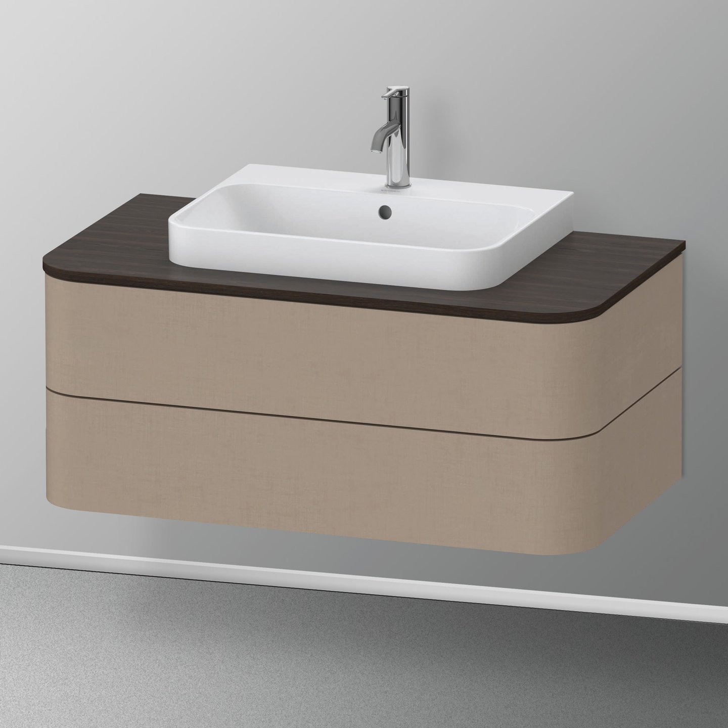 Duravit Happy D Plus Meuble Sous Lavabo Avec Tiroirs Pour Plan De Toilette Et Plan Vasque