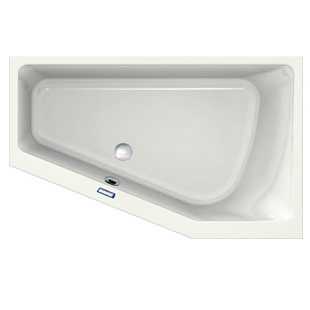 Duscholux Prime-Line corner bath, built-in white