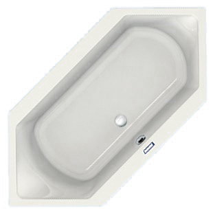 Duscholux Prime-Line hexagonal bath, built-in white