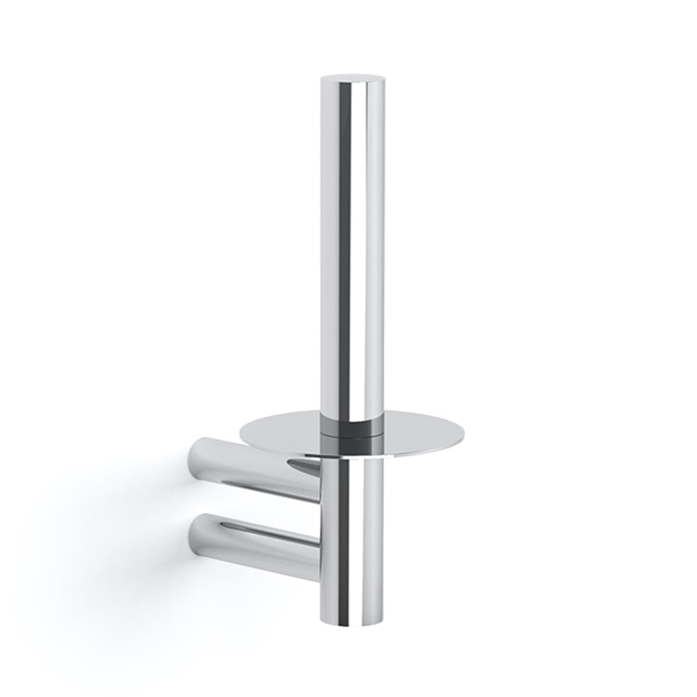 Porte Rouleau Papier Toilette Vintage Chrome - Fixation Murale, Laiton, Neuf