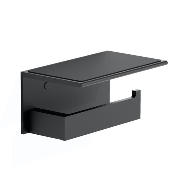 Decor Walther CONTRACT toilet roll holder with shelf matt black
