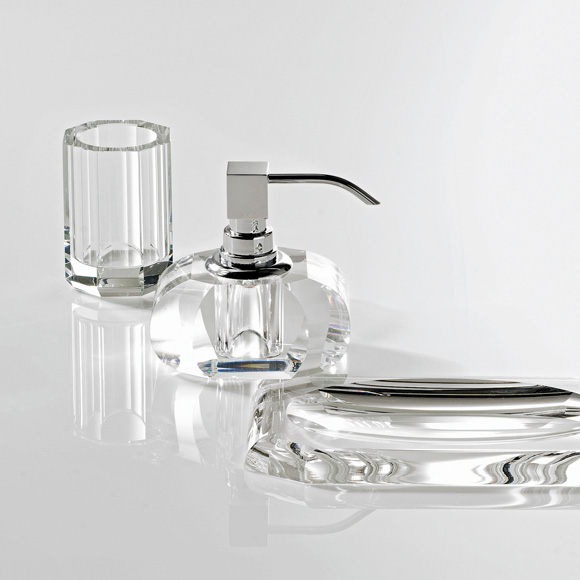 DW KR KS Clear, Clear Clear Crystal Glass Vanity Tray