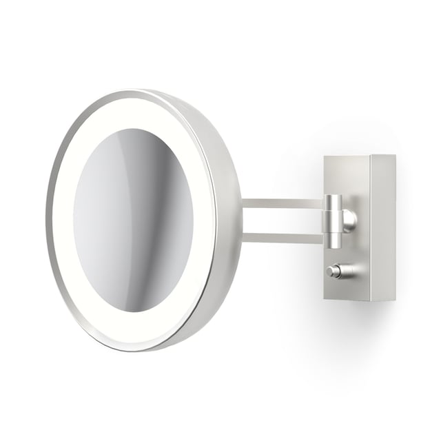 Miroir De Maquillage Avec éclairage LED Et Grossissement 30x - 3 Couleurs De Lumière, Intensité Réglable - Batterie 2000 MAh, Support Téléphone - Blanc - 4