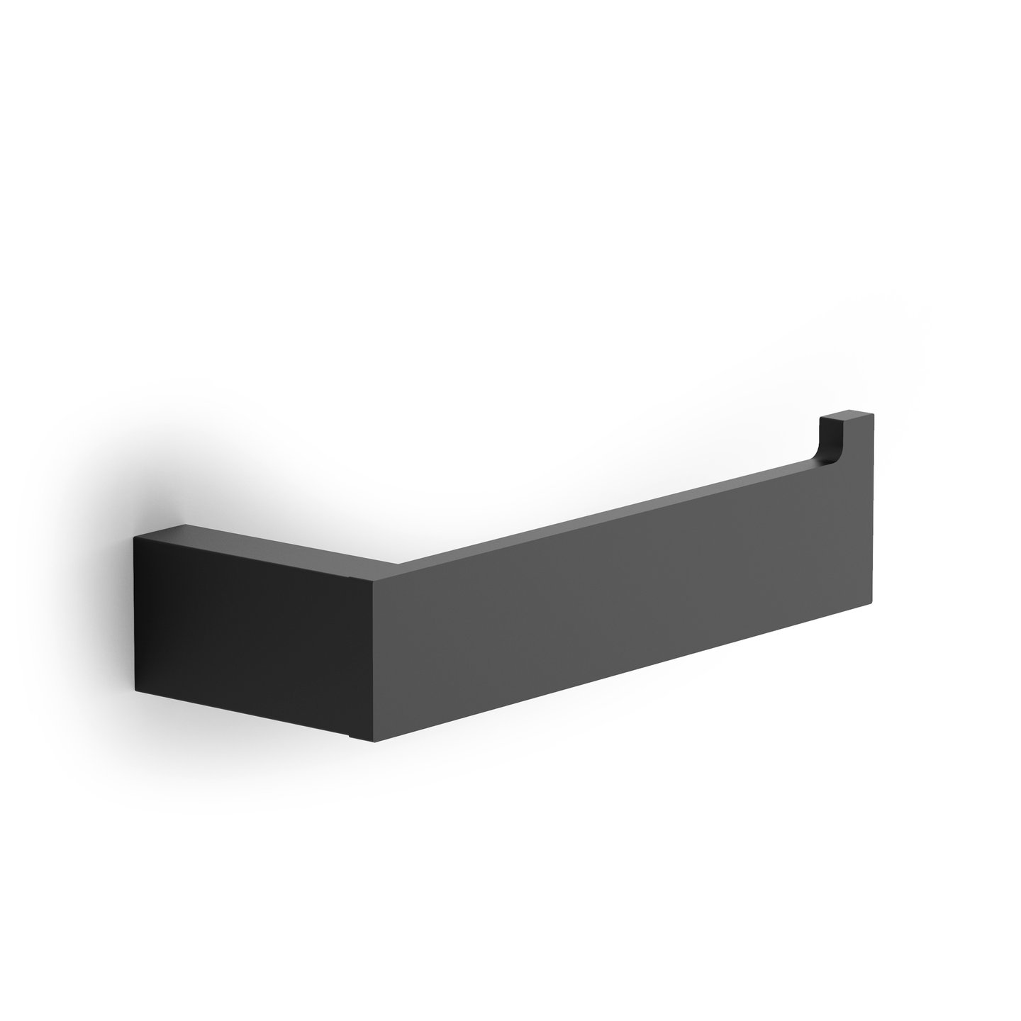 Luxe Matt Black Toilet Roll Holder - LUSSO