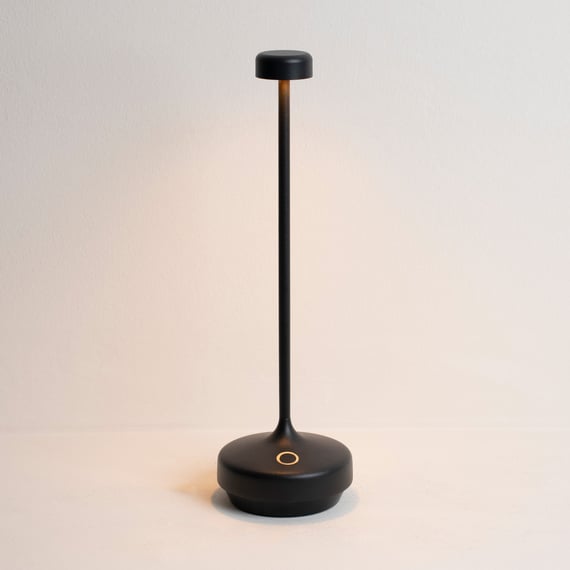 Lampada Da Tavolo Andreus Trio Leuchten: Design Nero Opaco Con Interno Oro E Paralume Regolabile
