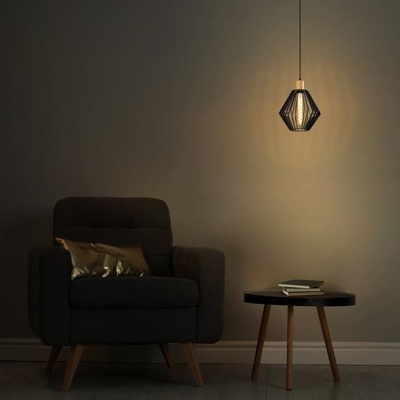 Lampada A Sospensione Lucide Extravaganza Chimp - Scimpanzé Vintage, Regolabile In Altezza, E27, Nero