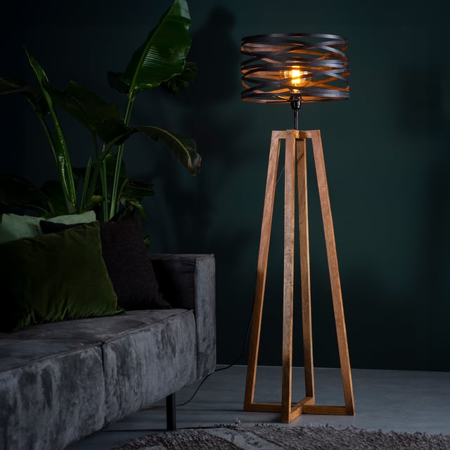 Paralume per lampada da terra, Gohytal, rotondo, lampade da tavolo, rustico, per lampade da tavolo, stile retrò, moderno, vintage, lampada da terra, lampada a sospensione boho per E27