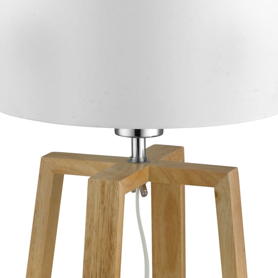 Eglo Lampada tavolo DIEZMA Nero e Naturale (1 luce - 60 W - E27) (30x52,5cm) 390423