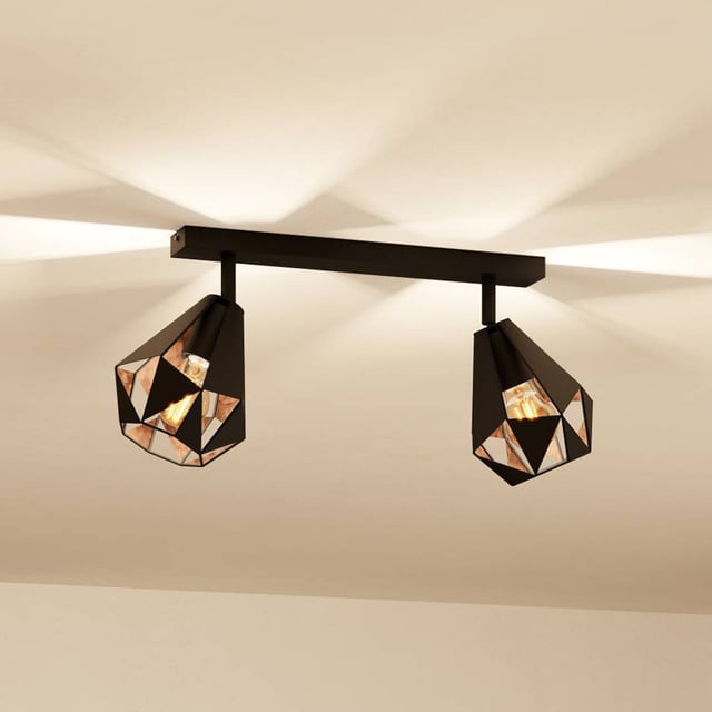 Eglo RONCADE 1 Lampada Da Soffitto A LED, 21W 2400lm 3000K, Design Moderno In Nero, Utilizzabile Anche A Parete - 5