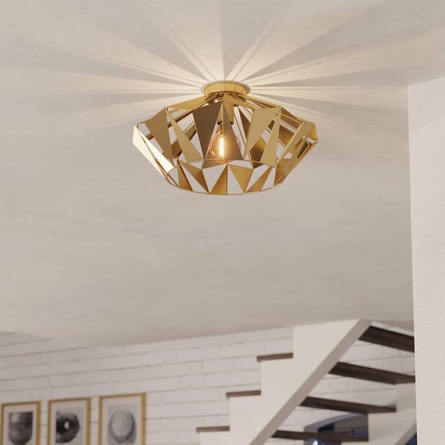 Eglo Fres 2 Lampada Da Soffitto Moderna Con Luci LED Integrate - Cromo/Trasparente/Bianco, IP20, Dimensioni 25x8.5x6.5 Cm