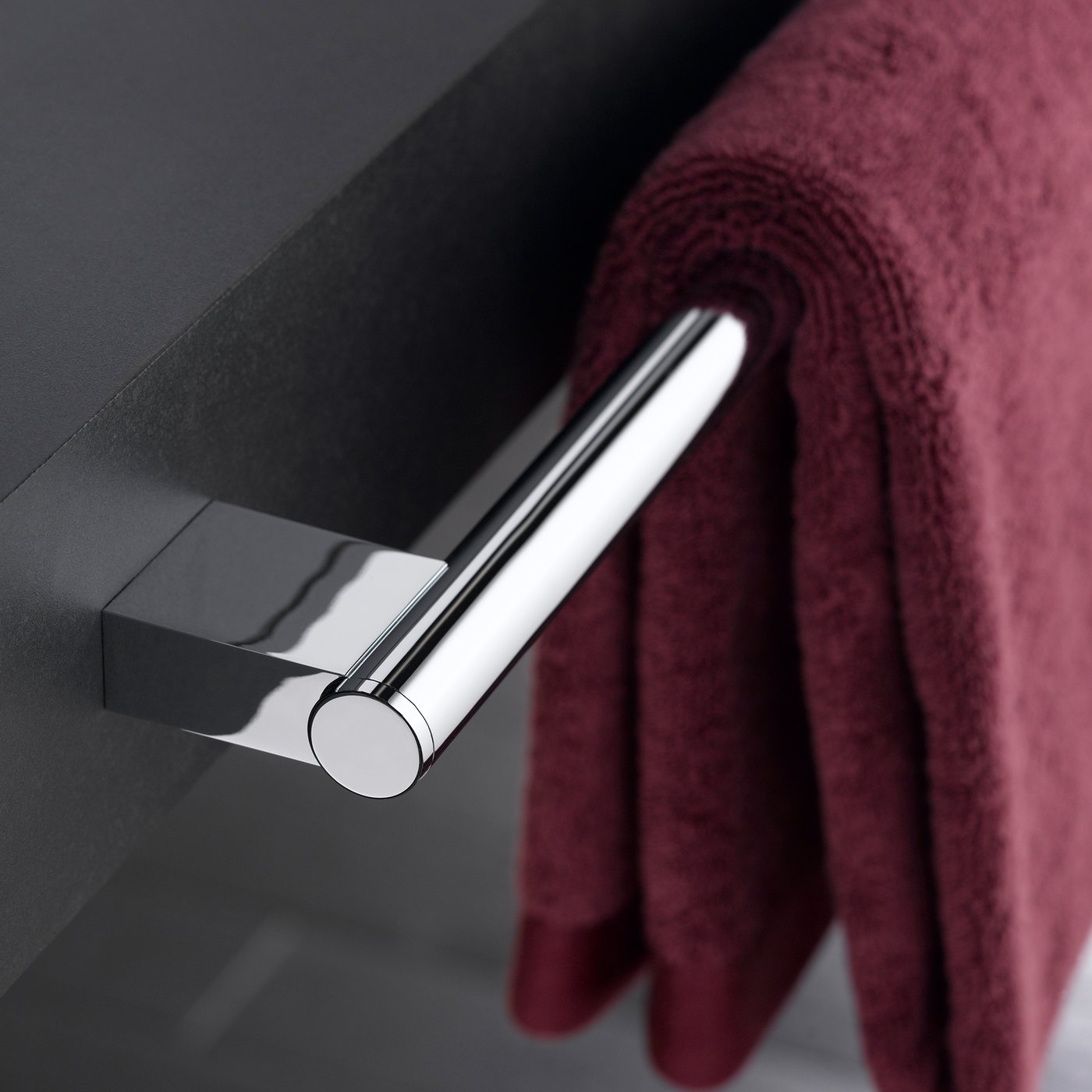 Decor Walther CONTRACT Porte-serviettes de bain noir mat - 0650960