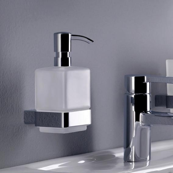 Emco Loft liquid soap dispenser, wall-mounted chrome