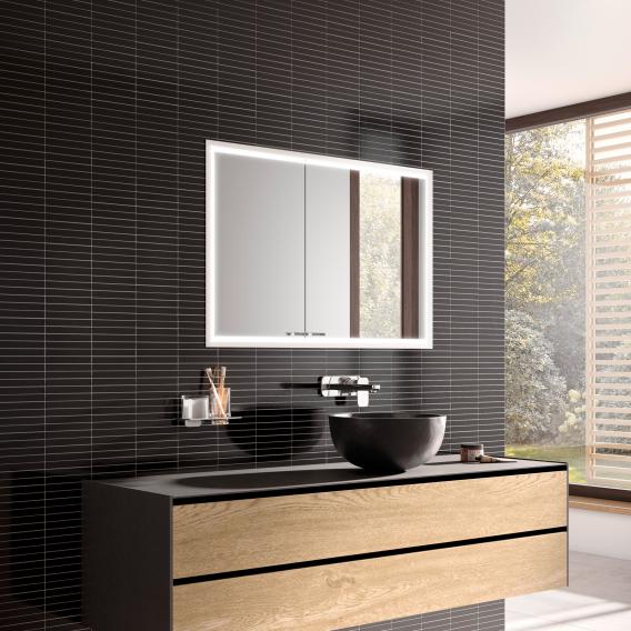Emco Prestige 2 Recessed Illuminated, Recessed Illuminated Bathroom Mirror Cabinet