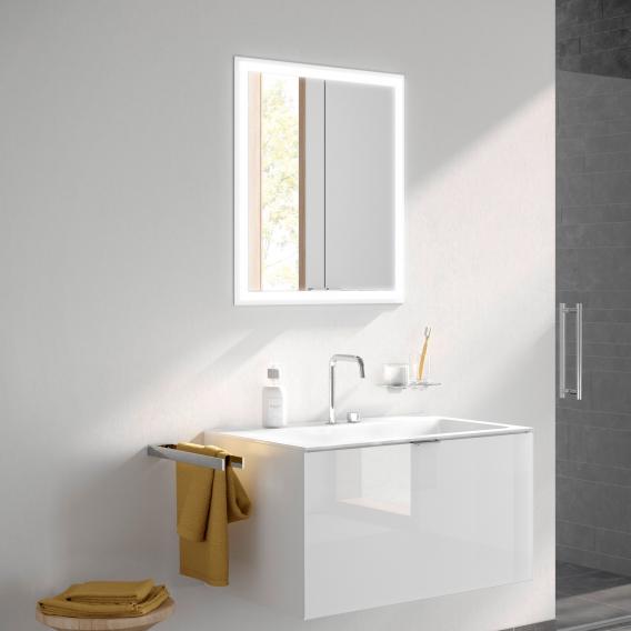 Emco Prime Recessed Led Illuminated, Recessed Illuminated Bathroom Mirror Cabinet