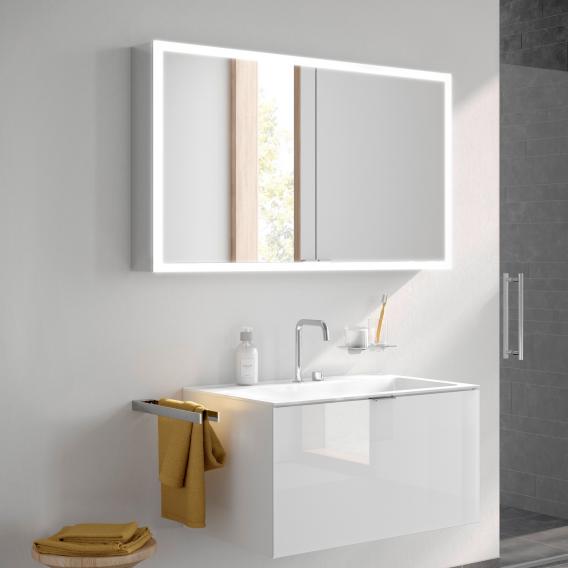 Emco Prime Wall Mounted Led Illuminated, Bathroom Cupboard With Mirror And Lights