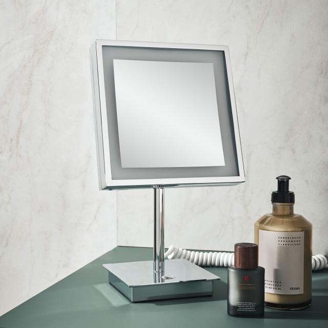 Emco Pure LED freestanding shaving and beauty mirror