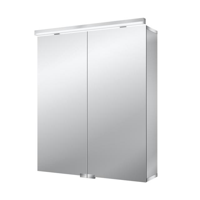 Emco Pure mounted mirror cabinet with lighting and 2 doors without washbasin lighting