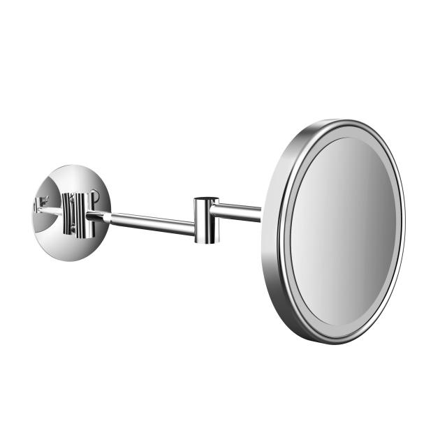 Emco Pure shaving and beauty mirror with lighting, 3x magnification with direct connection