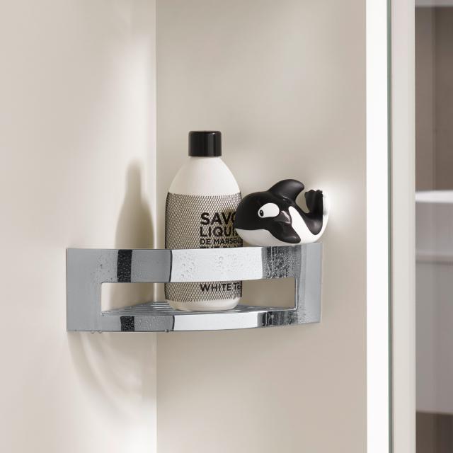 Emco System2 wall-mounted corner shower basket