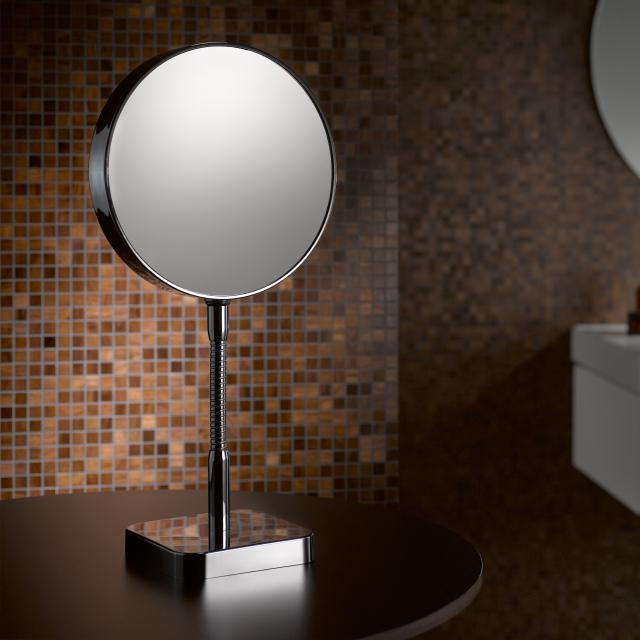 Emco Universal shaving / beauty mirror, round, freestanding