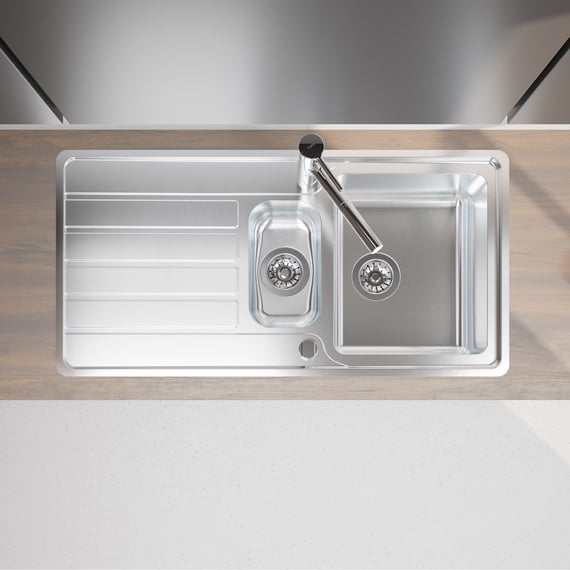 Evier rond Smev D42 - VA7306FP - avec couvercle en verre