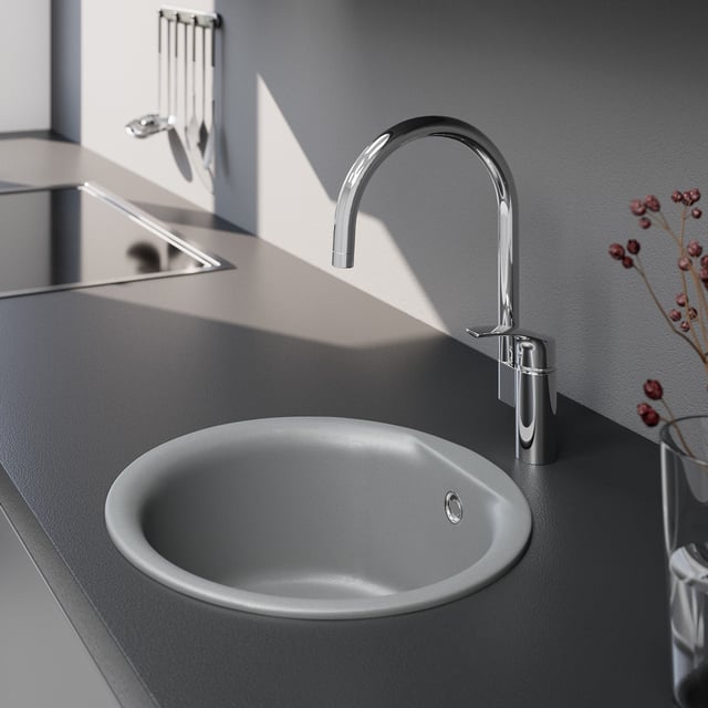 Franke Set - Set Da Cucina G280SA, Lavello In Fragranite BFG 611 E Miscelatore FC 6018.082, Sahara 114.0700.813