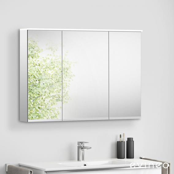 evineo ineo mirror cabinet with top lighting and 3 doors