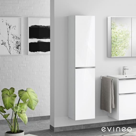 evineo ineo4 tall unit with 2 doors, with handle white high gloss
