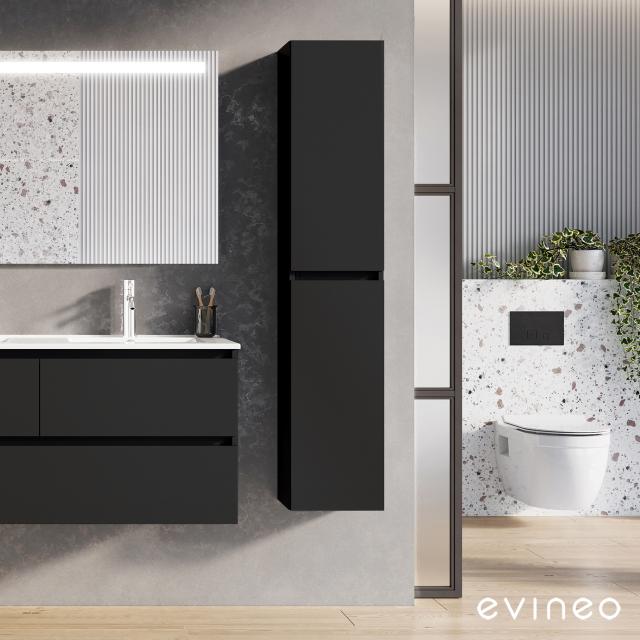 evineo ineo2 tall unit with 2 doors, with recessed handle matt black