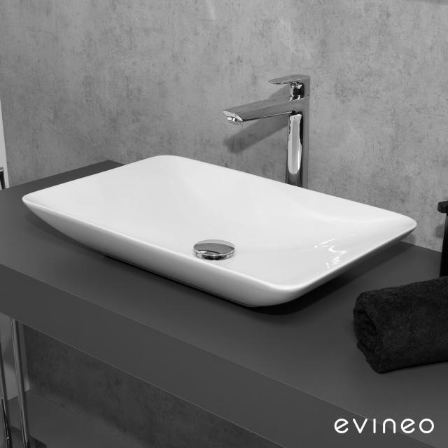 evineo ineo3 soft countertop washbasin W: 60 H: 9.8 D: 37.7 cm