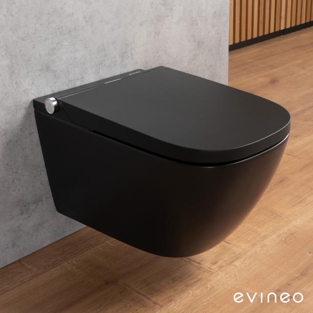 Evineo ineo3 wall-mounted shower toilet softcube matt black