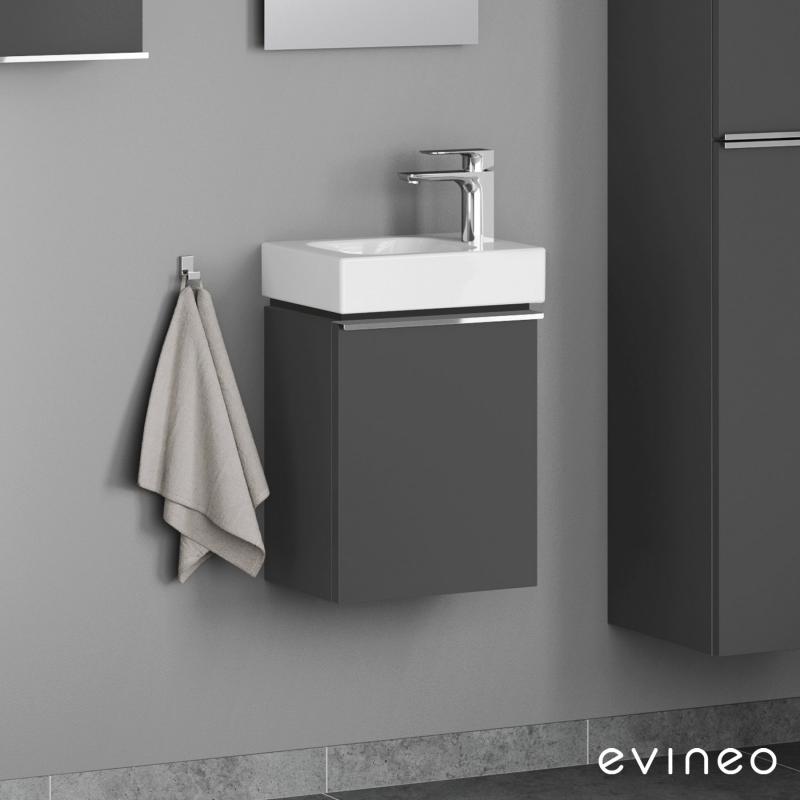 Evineo ineo4 Meuble sous lave-mains avec 1 porte, avec poignée, BE0215AN