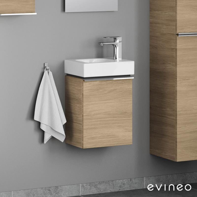 Evineo ineo4 Meuble sous lave-mains avec 1 porte, avec poignée, BE0215OA