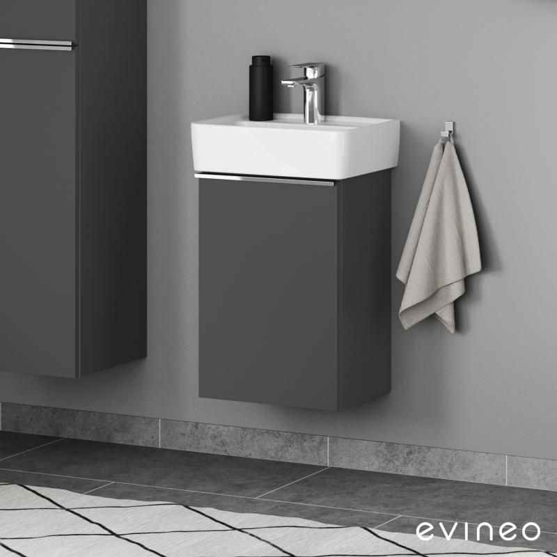 Evineo ineo4 Meuble sous lave-mains avec 1 porte, avec poignée, BE0236AN