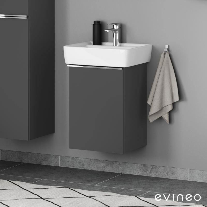 Evineo ineo4 Meuble sous lave-mains avec 1 porte, avec poignée, BE0238AN