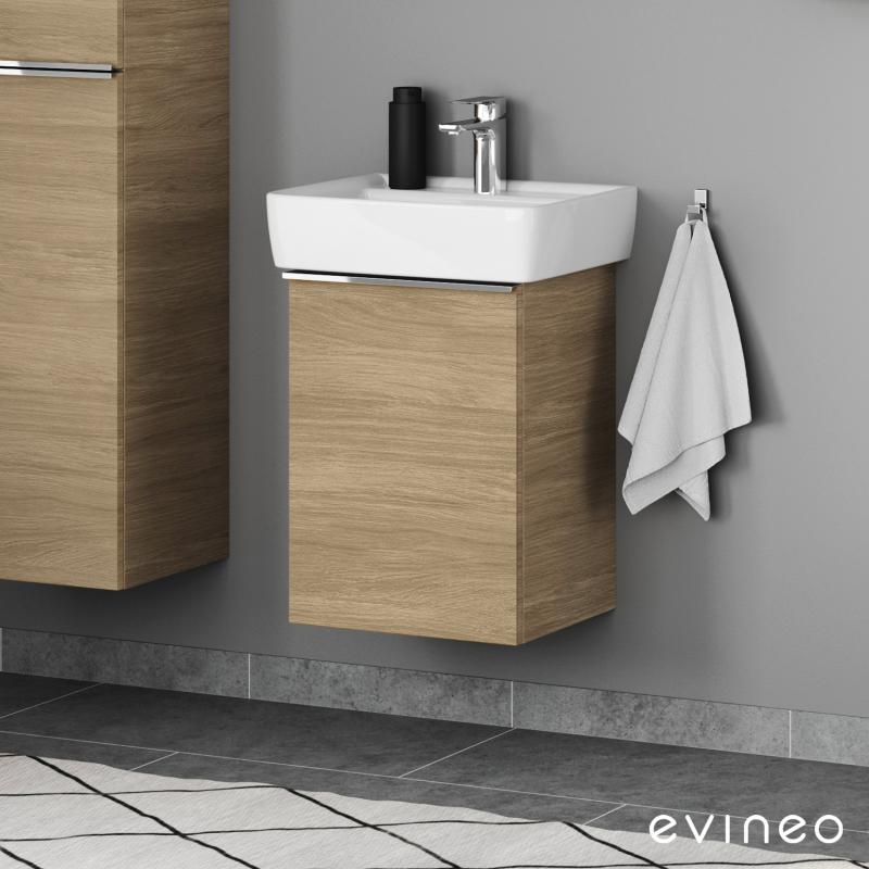 Evineo ineo4 Meuble sous lave-mains avec 1 porte, avec poignée, BE0238OA