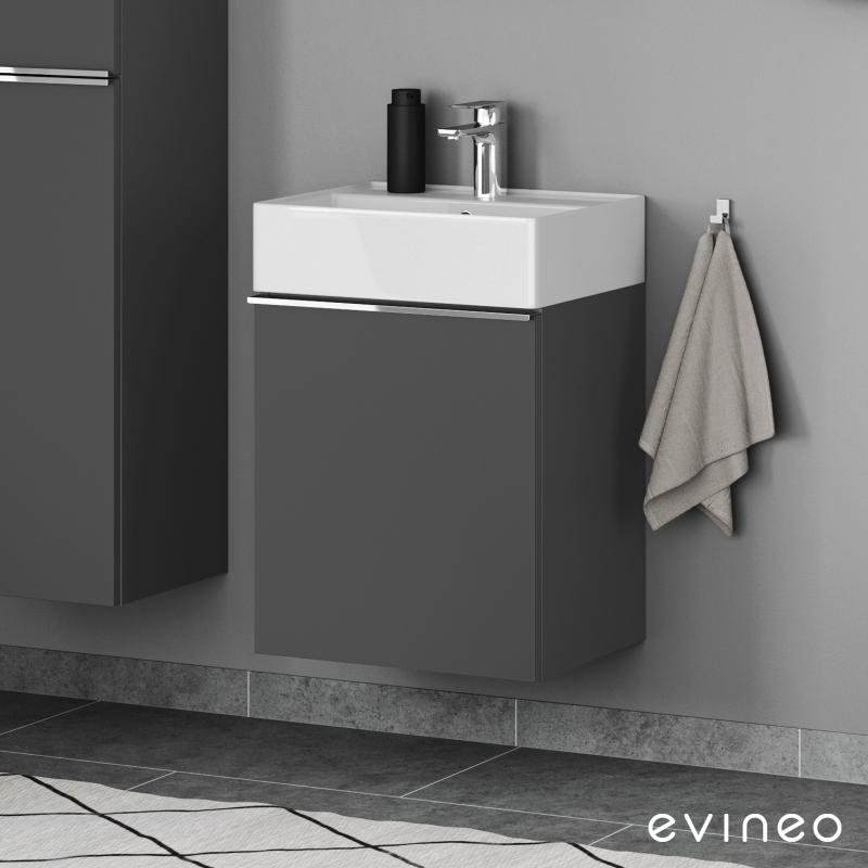 Evineo ineo4 Meuble sous lave-mains avec 1 porte, avec poignée, BE0253AN