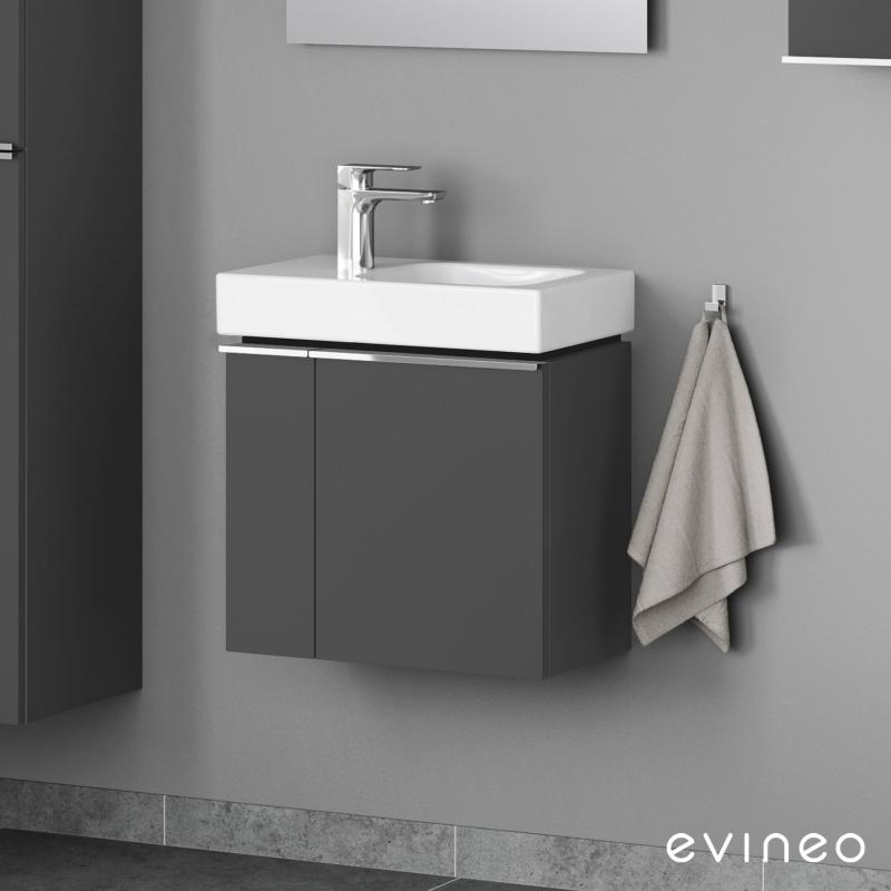 Evineo ineo4 Meuble sous lave-mains avec 2 portes, avec poignée, BE0218AN
